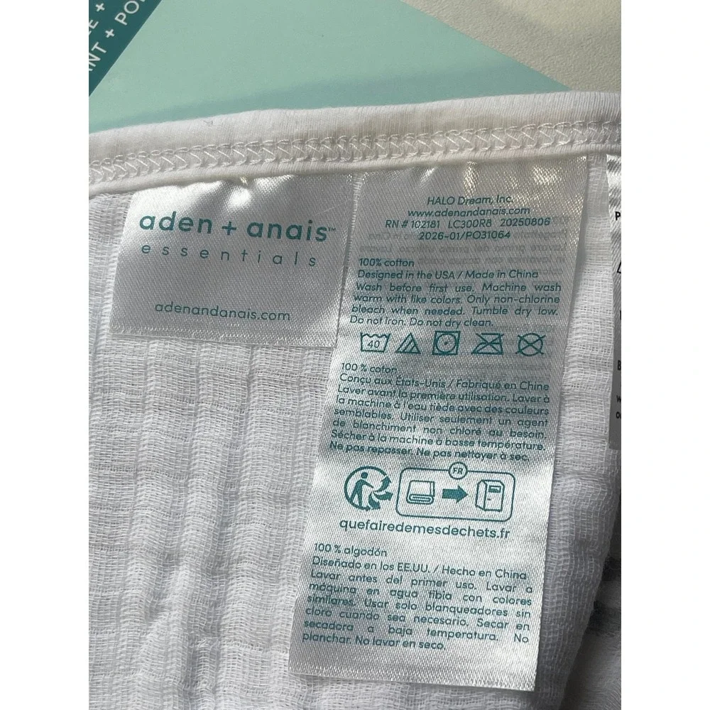 Aden + Anais Essentials Classic Muslin Snap Bibs 3 Pack Zebra Safari Dot NEW